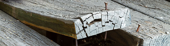 cracking deck lumber