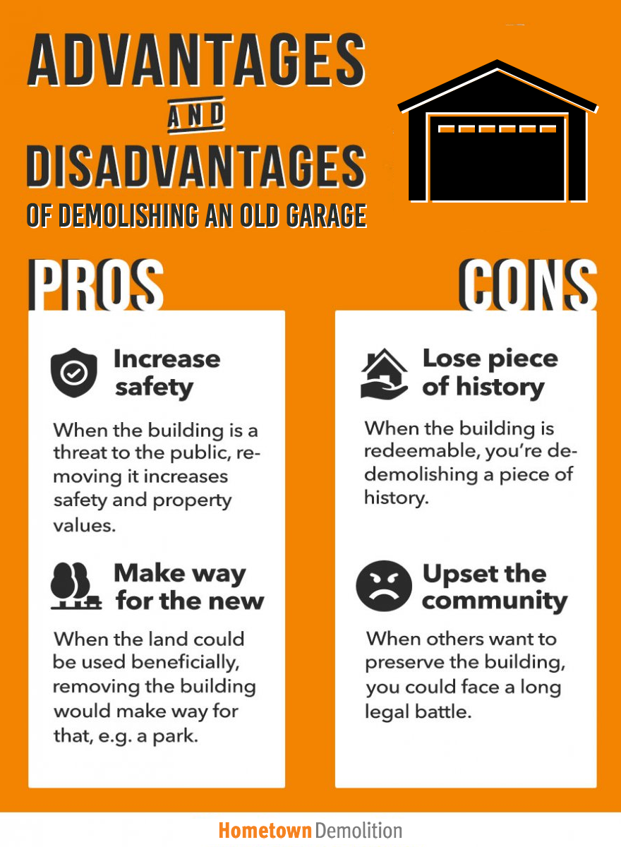 benefits of demolishing a garage infographic