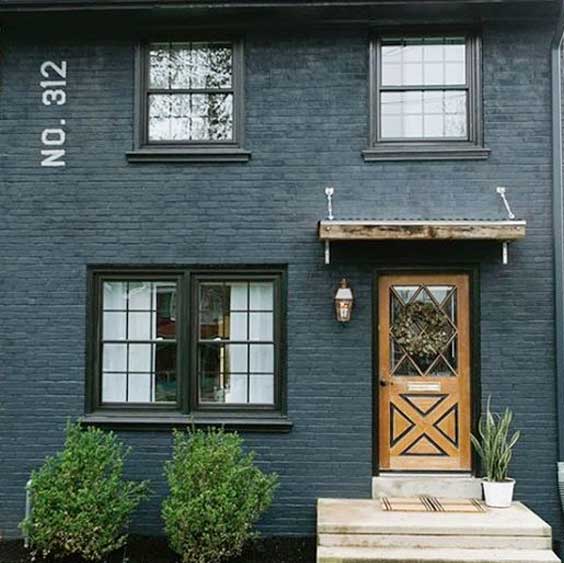 painted brick townhouse