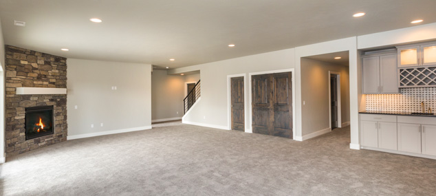 professionally finished basement