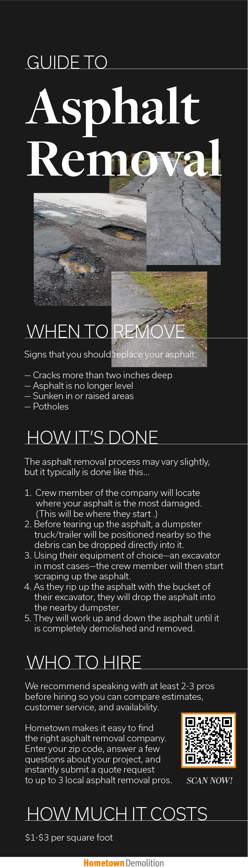 guide to asphalt removal infographic