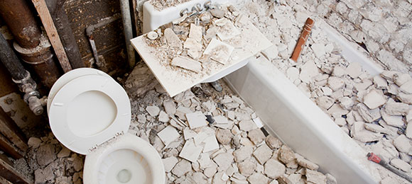 save on bathroom demolition