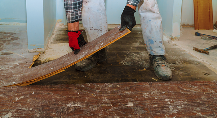 messy floor removal