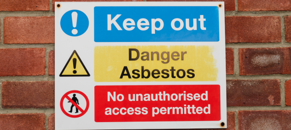 asbestos danger warning sign