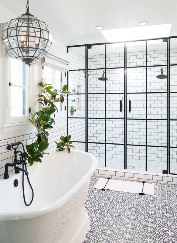 showers with French doors