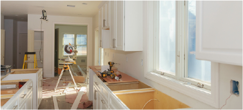 kitchen in the middle of a renovation