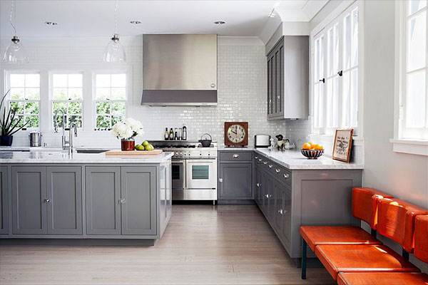 gray hues work great in kitchens