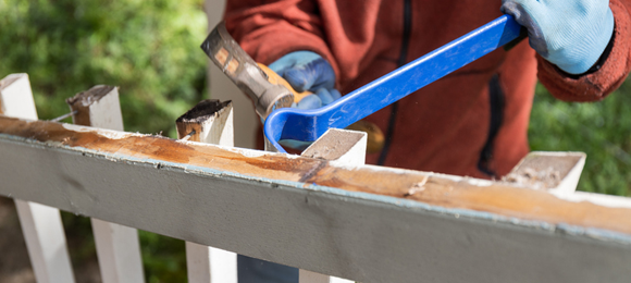 removing old deck boards