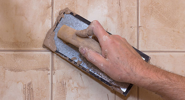 grouting bathroom tile