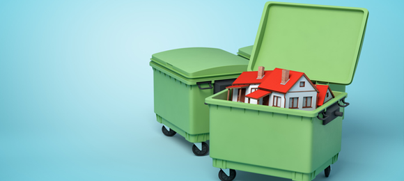 residential dumpster illustration
