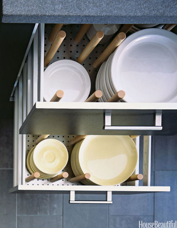 pull out drawers make kitchen storage and access simple