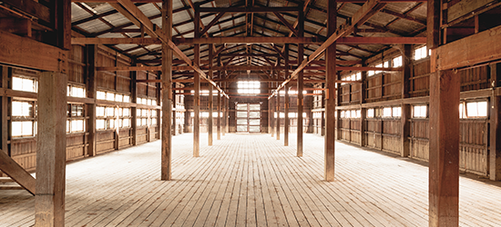 structurally sound barn interior