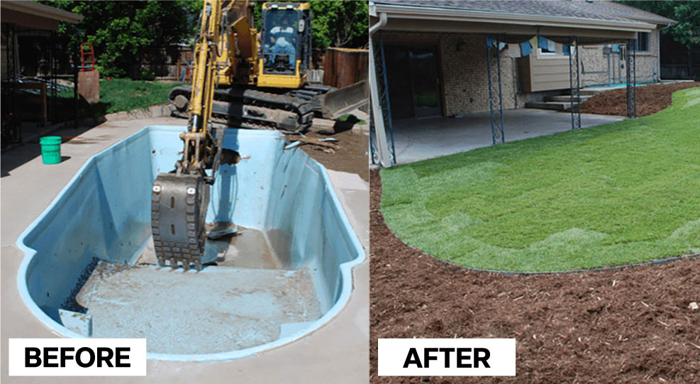 inground pool removal before and after example 1