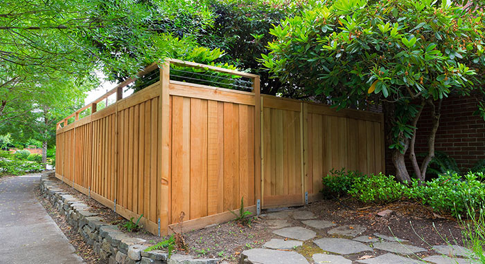 wood privacy fence