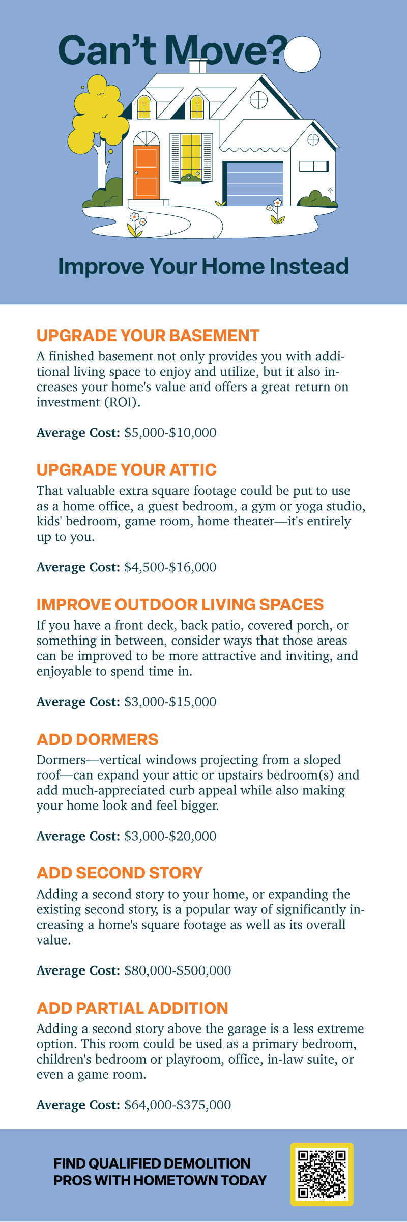 don't move improve your home instead infographic