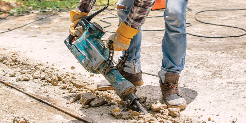 concrete patio removal by a professional