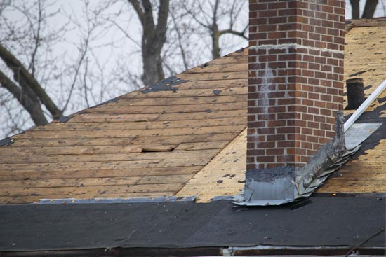 roof damage from chimney
