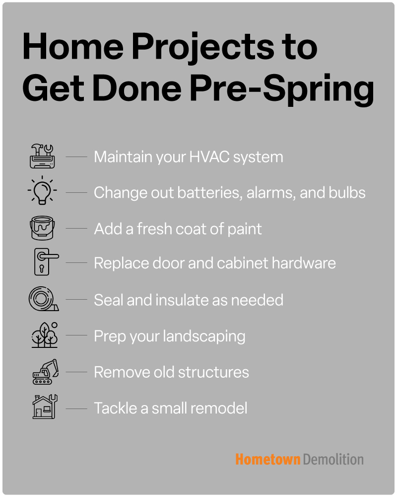 home projects to get done pre-spring infographic