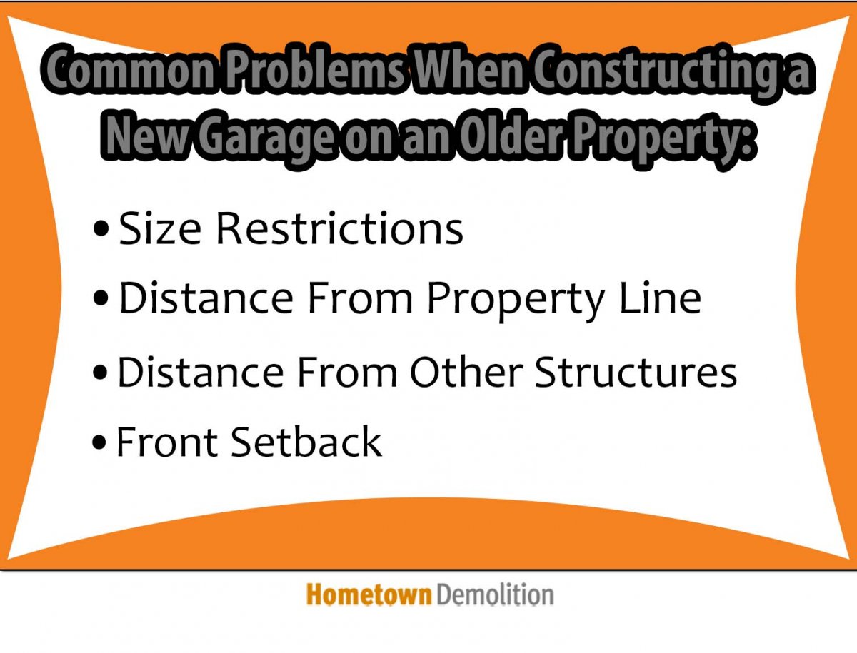 common problems for new garage construction infographic