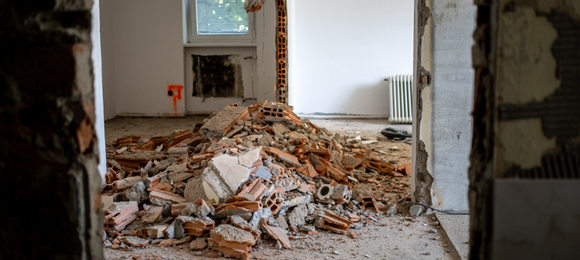 residential interior demolition site