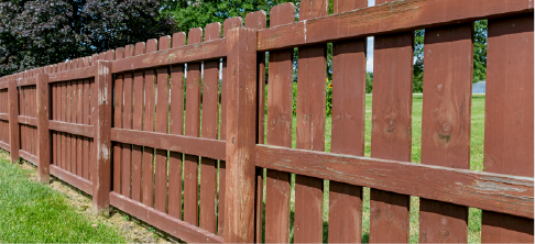 old wood privacy fence