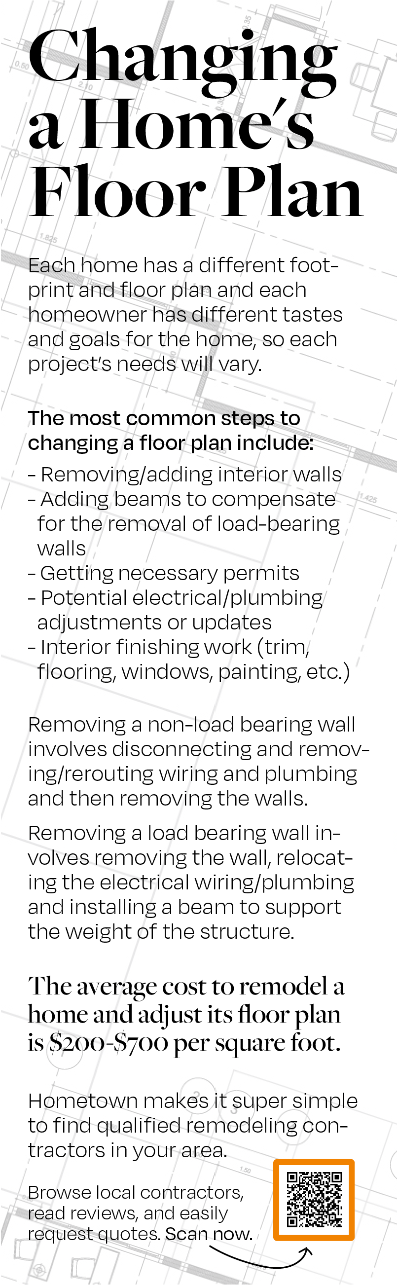 floor plan remodel infographic