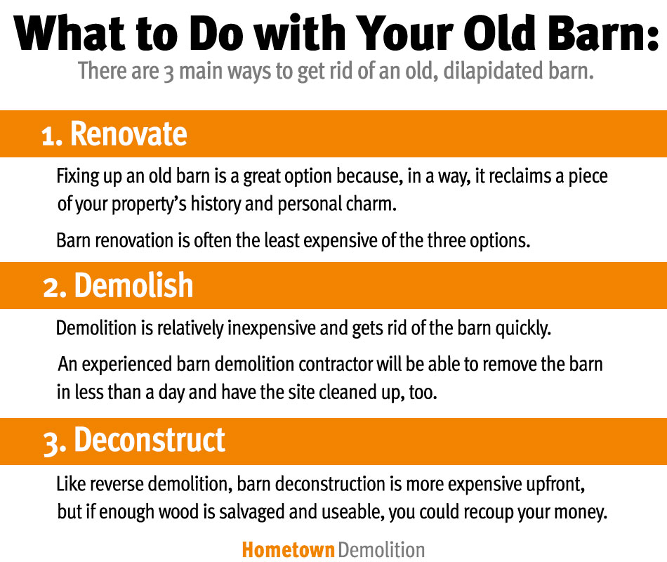 what to do with your old barn infographic