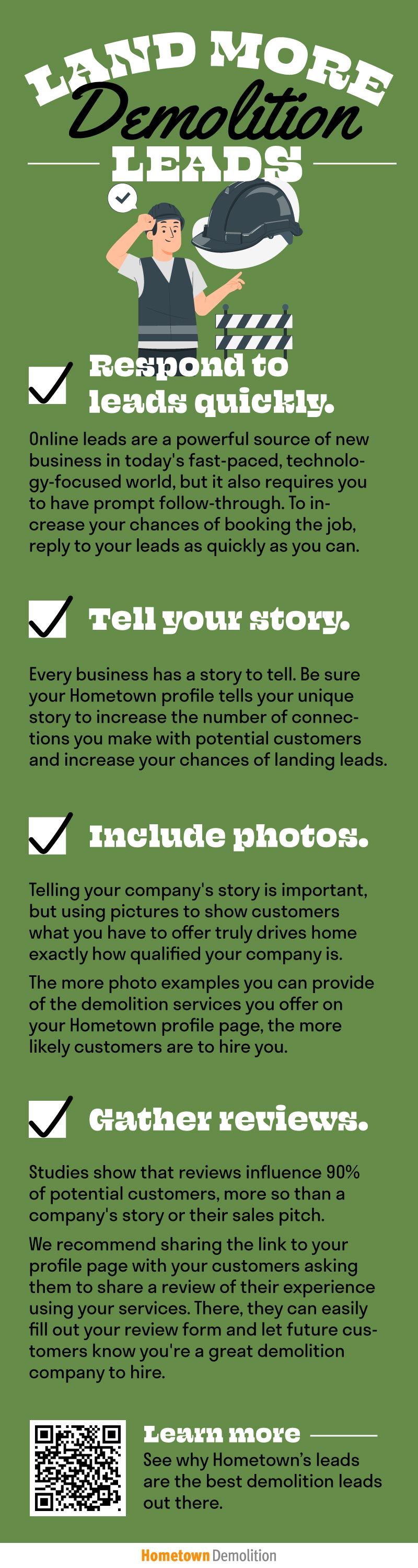 land more demolition leads infographic